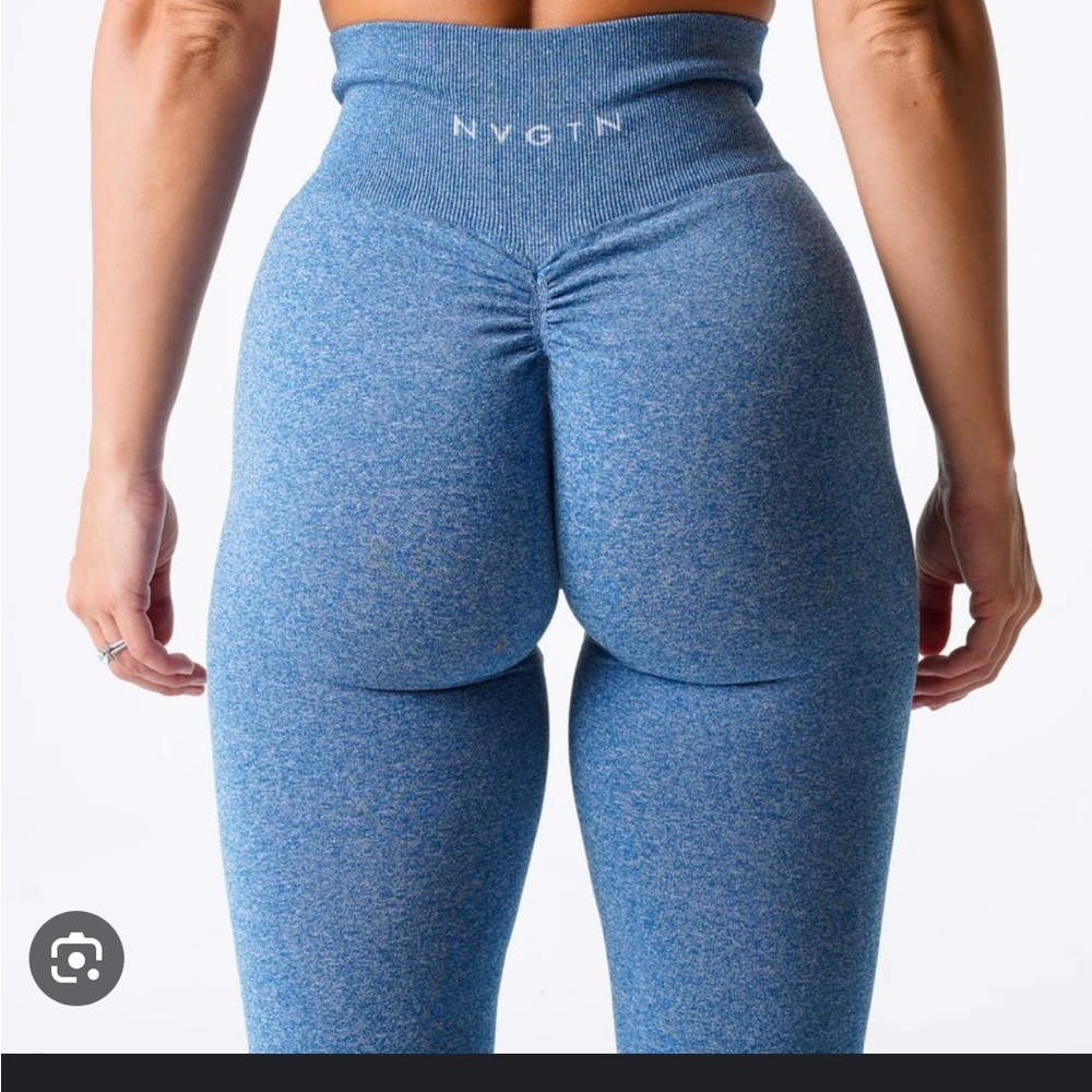 NVGTN scrunch leggings- speckled blue